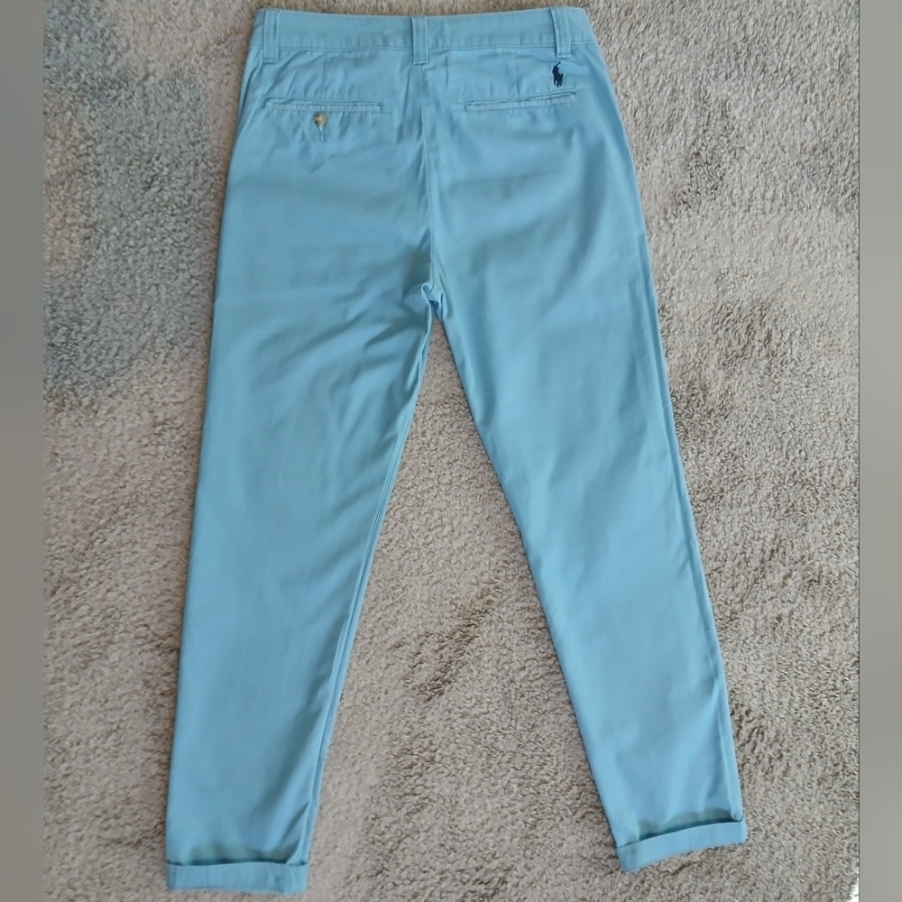 Ralph Lauren Polo Blue Teal Cotton Straight Leg Chino Pants Size 2 - Picture 5 of 9